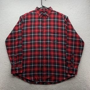 Chaps Button Up‎ Shirt Mens XL X-Large Flannel Tartan Plaid Casual Outdoors Dad